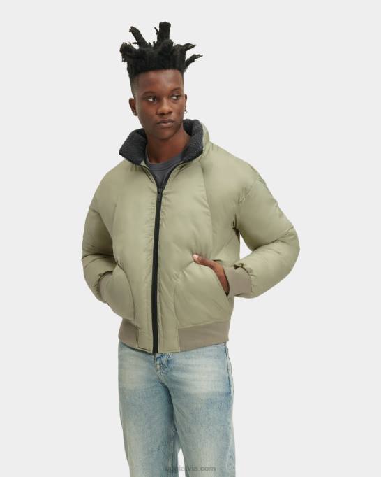 vīriešiem UGG damion sherpa puffer jaka Z48J1893 tumbleweed