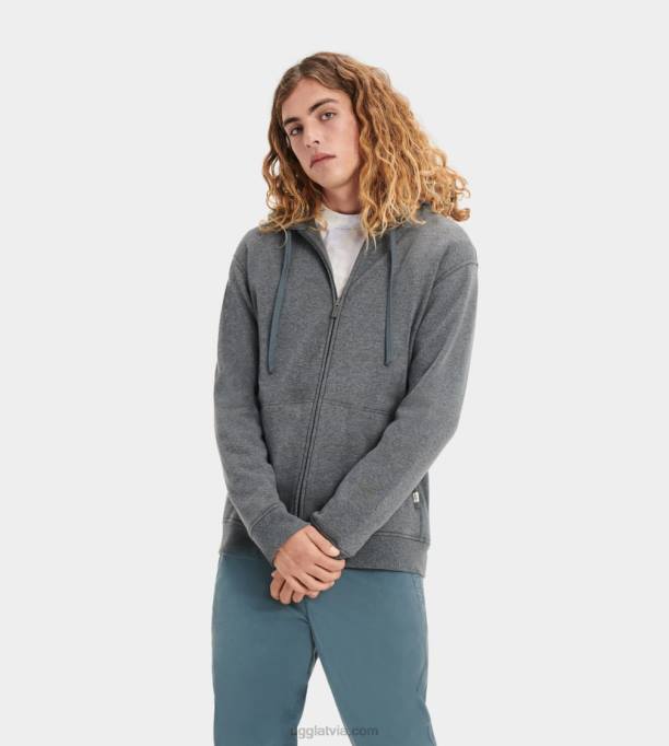 vīriešiem UGG Gordona kapuci ar rāvējslēdzēju Z48J2344 ogļu virši