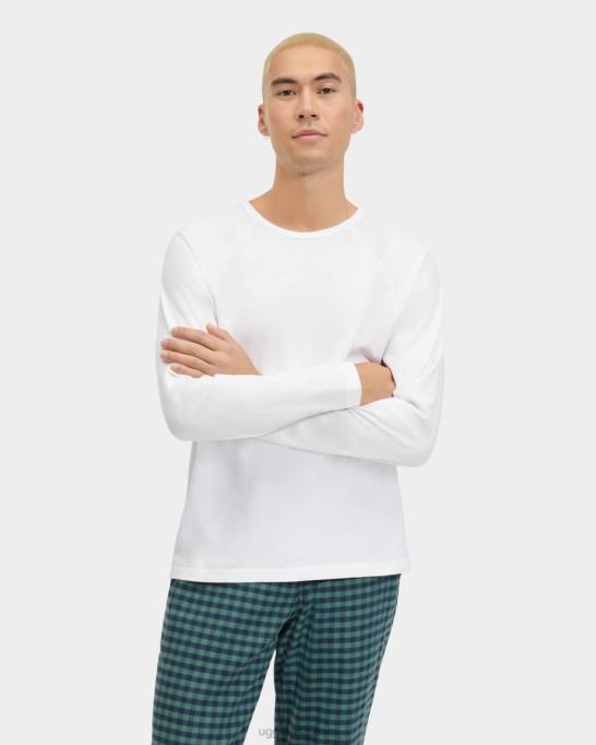 vīriešiem UGG steiner pidžamu komplekts ar dāvanu kastīti Z48J2206 balts/alvejas čeks